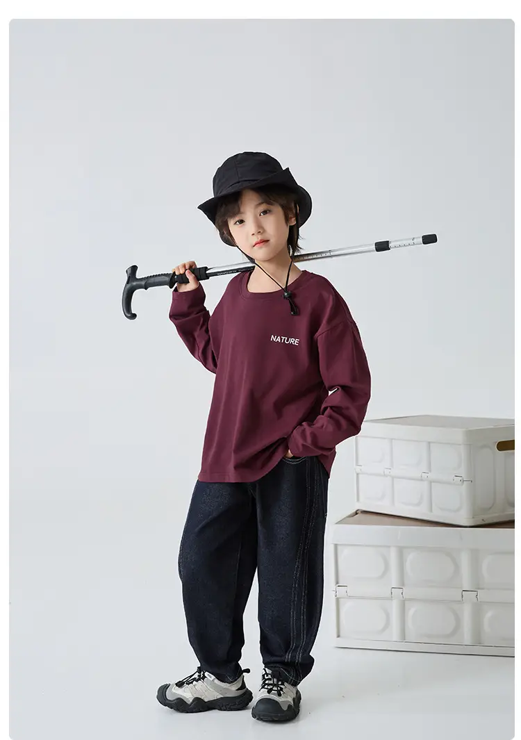 Boys Pure Cotton Long Sleeve T-Shirt Green Spring Autumn — feature 21