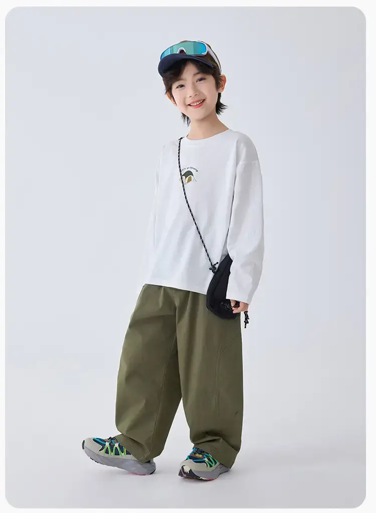Haima Kids Long Sleeve T-Shirt Campfire Print White — feature 12