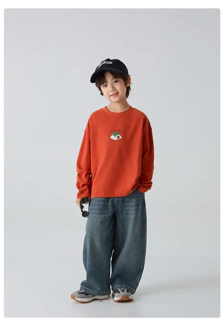 Haima Kids Long Sleeve T-Shirt Campfire Print White — feature 16