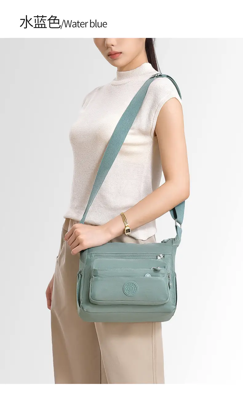 Lightweight Crossbody Bag for Women, Multi-Layer Coin Purse, Soft Pink — feature 17