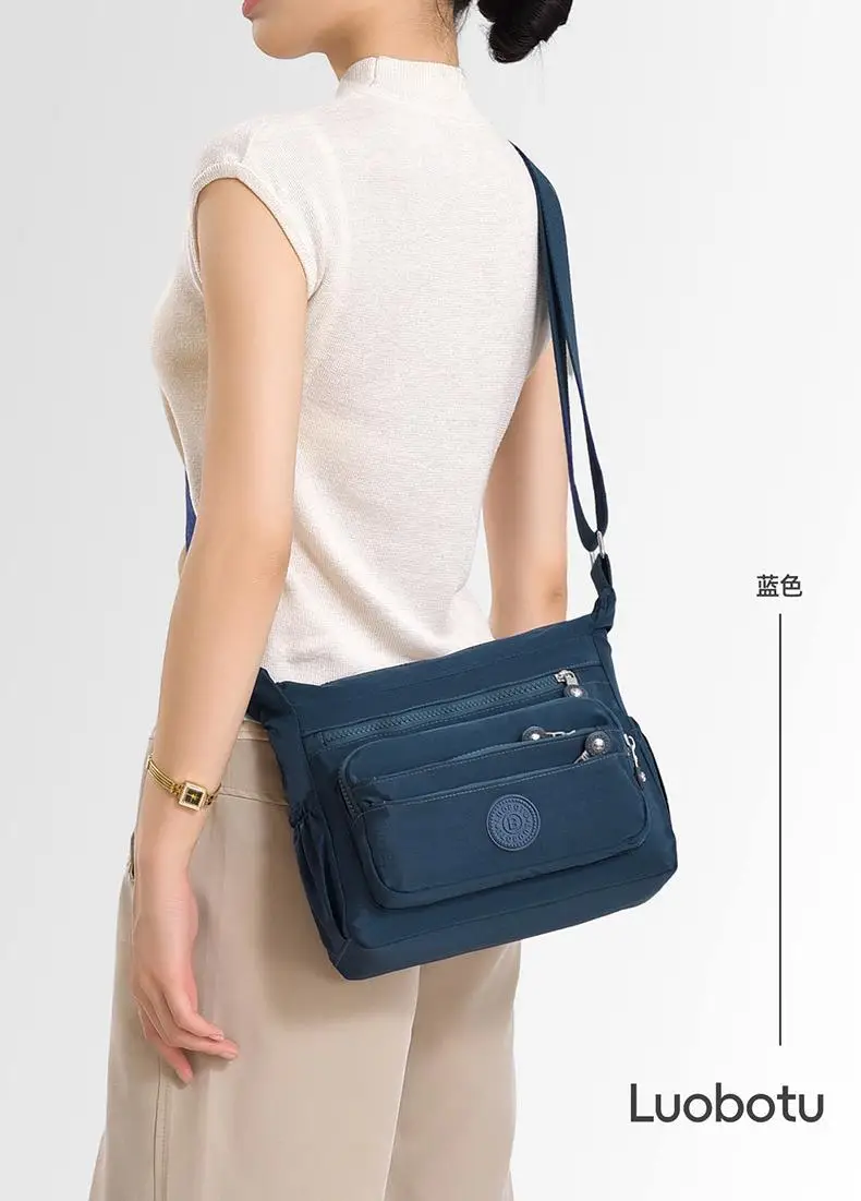 Lightweight Crossbody Bag for Women, Multi-Layer Coin Purse, Soft Pink — feature 4