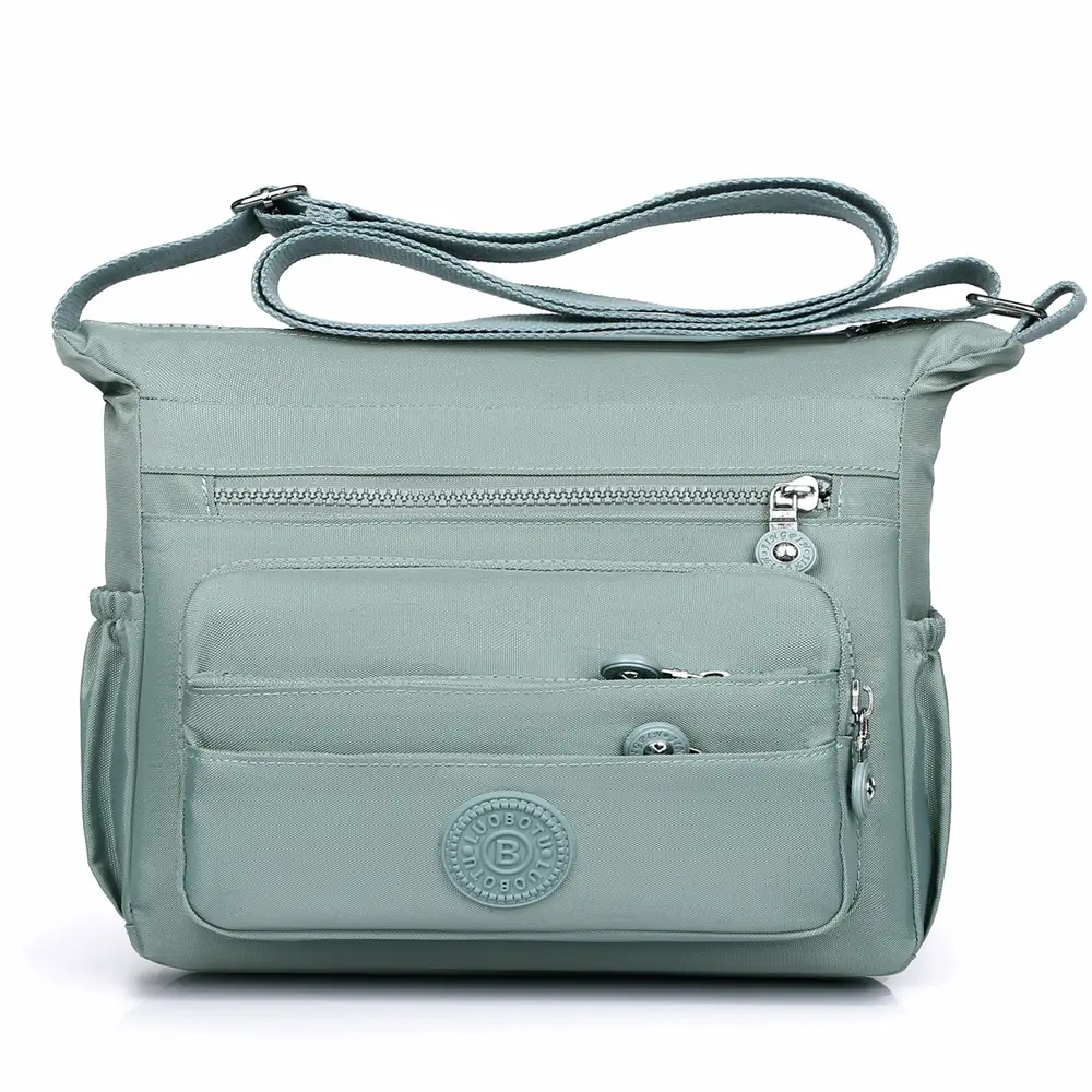 Lightweight Crossbody Bag for Women, Multi-Layer Coin Purse, Soft Pink
