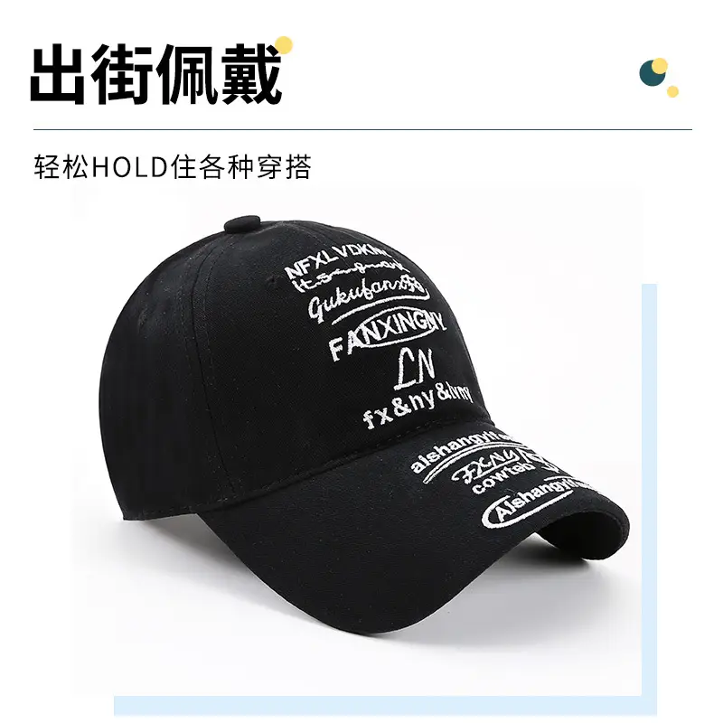 2025 Women's Black Embroidered Baseball Cap - Image 9