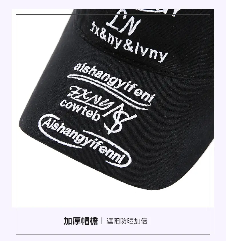 2025 Women's Black Embroidered Baseball Cap — feature 14