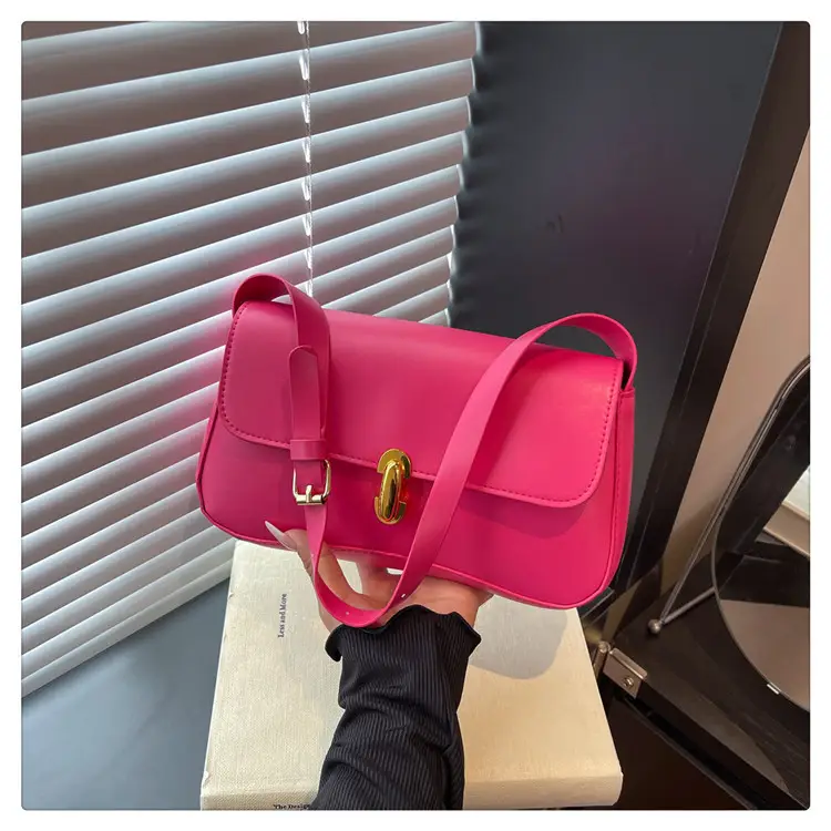 Pink Women's Lock Design Shoulder Bag 2025 — feature 27