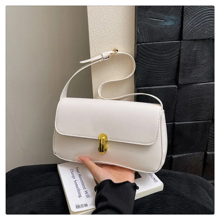 Pink Women's Lock Design Shoulder Bag 2025 - Image 2