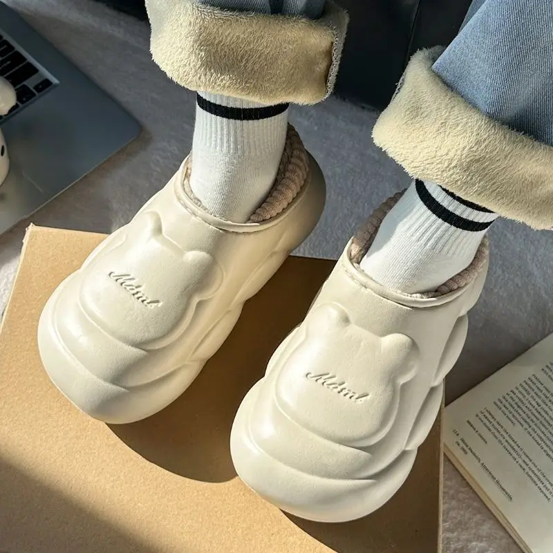 Women Cotton Slippers Waterproof Autumn Winter Warm Dormitory - Image 3
