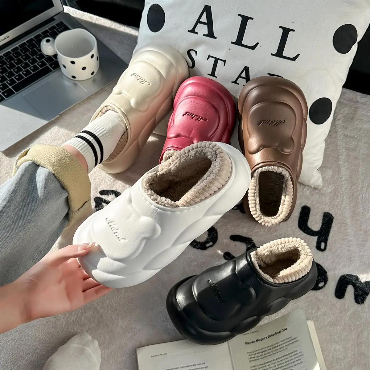 Women Cotton Slippers Waterproof Autumn Winter Warm Dormitory - Image 6