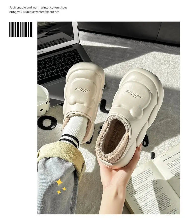 Women Cotton Slippers Waterproof Autumn Winter Warm Dormitory — feature 11