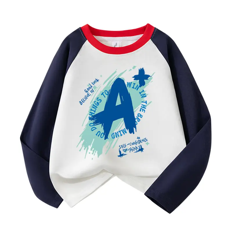 Boys Pure Cotton Long Sleeve T-Shirt Spring Autumn Style - Image 22