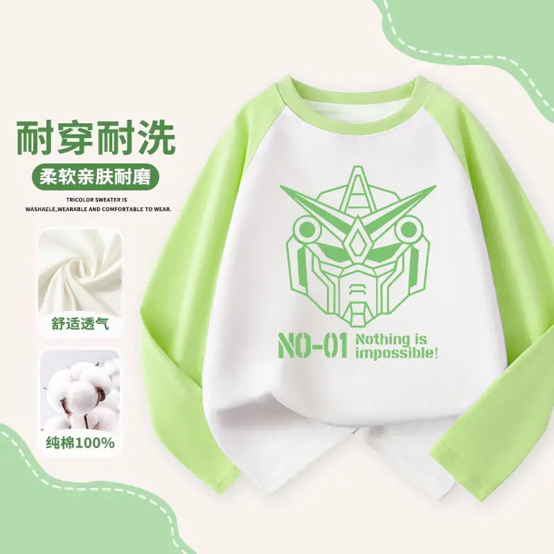 Boys Pure Cotton Long Sleeve T-Shirt Spring Autumn Style - Image 18