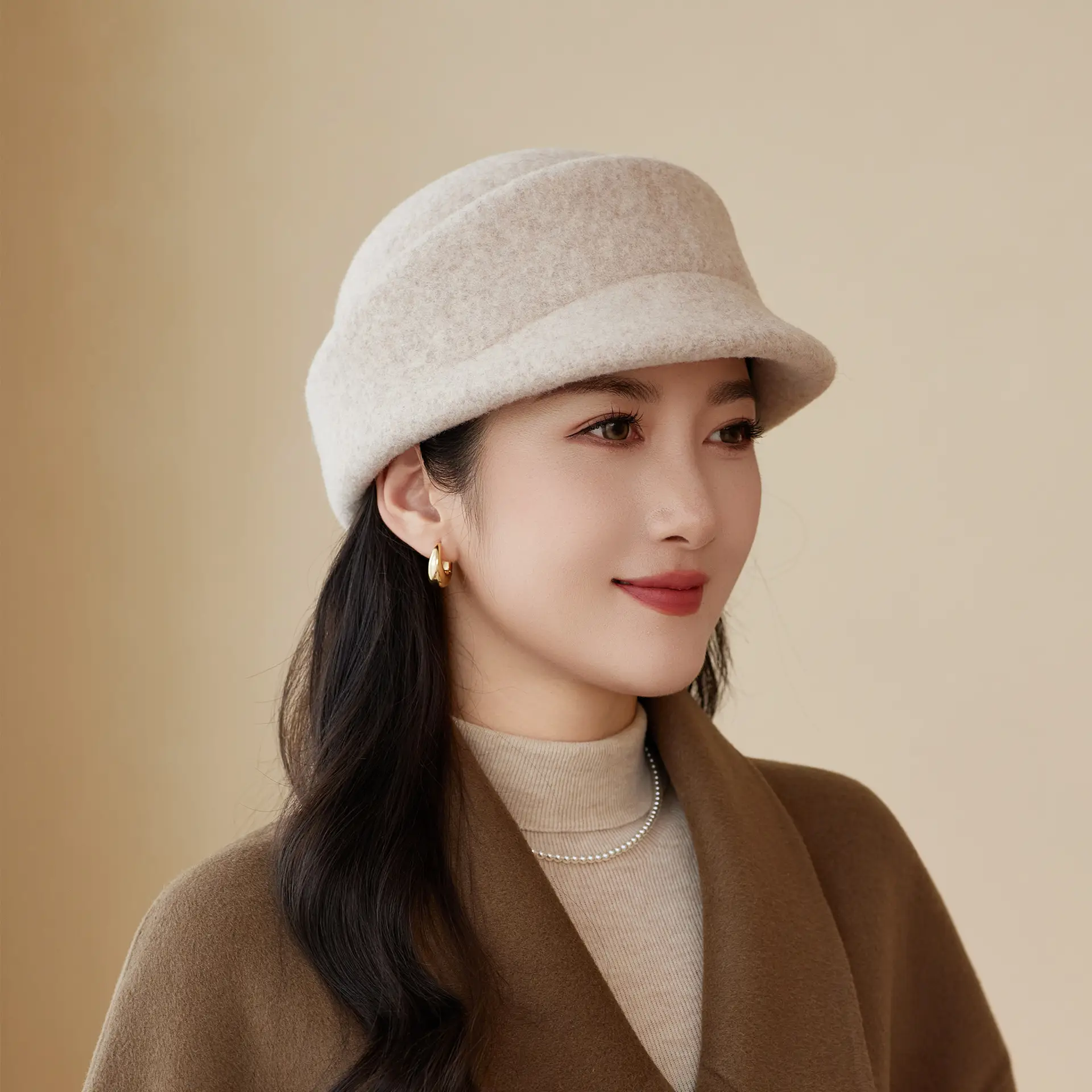 Women Woolen British Style Hat Winter Autumn Warm - Image 8