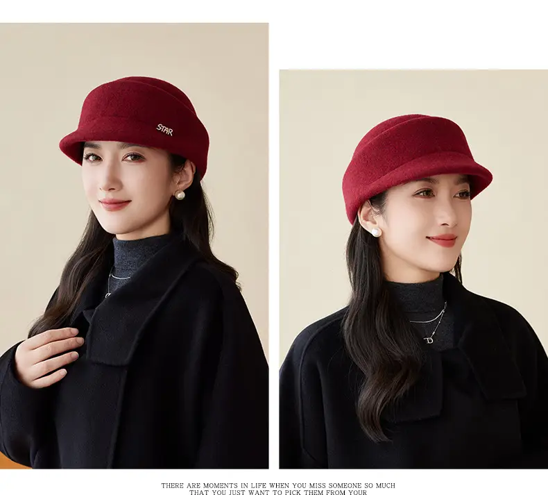 Women Woolen British Style Hat Winter Autumn Warm — feature 13