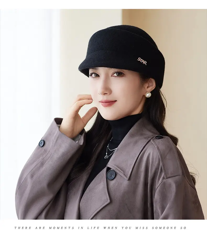 Women Woolen British Style Hat Winter Autumn Warm — feature 16
