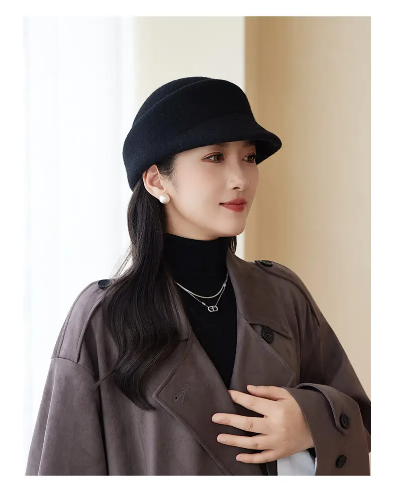 Women Woolen British Style Hat Winter Autumn Warm — feature 17