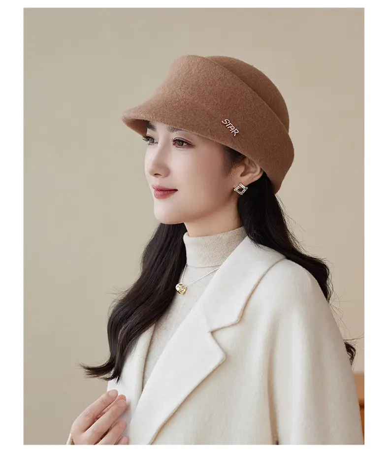 Women Woolen British Style Hat Winter Autumn Warm — feature 19