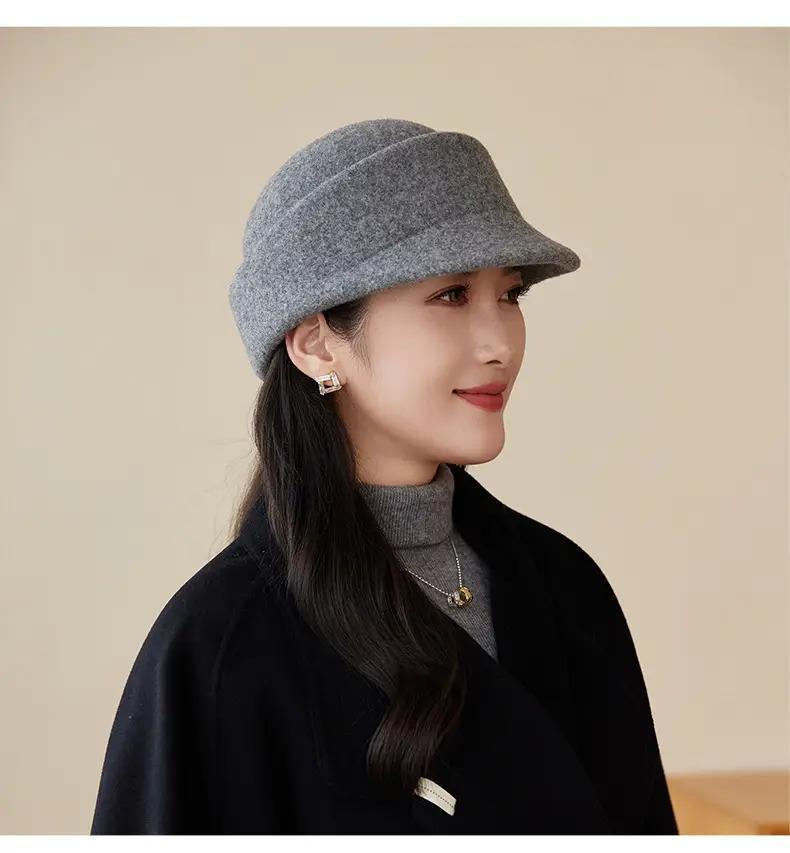 Women Woolen British Style Hat Winter Autumn Warm — feature 21
