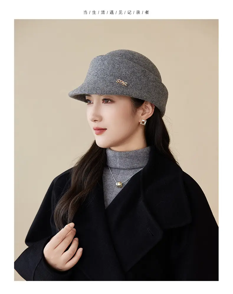 Women Woolen British Style Hat Winter Autumn Warm — feature 22
