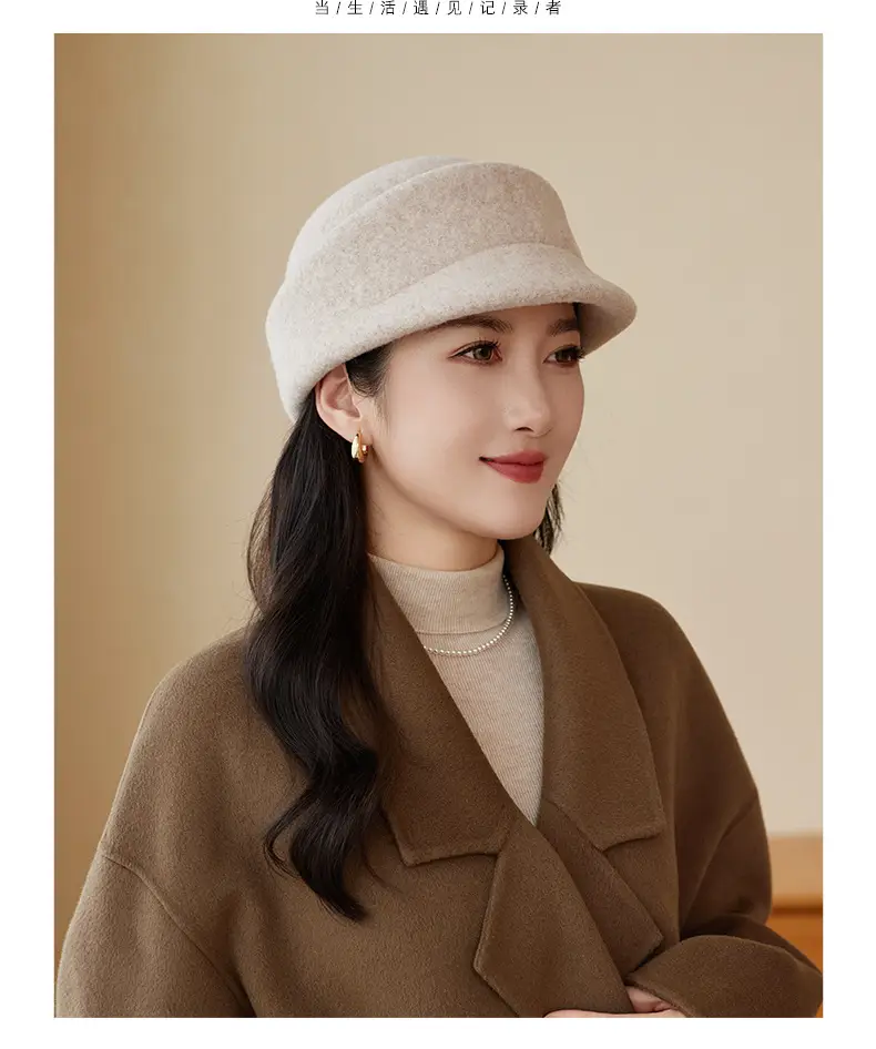 Women Woolen British Style Hat Winter Autumn Warm — feature 9