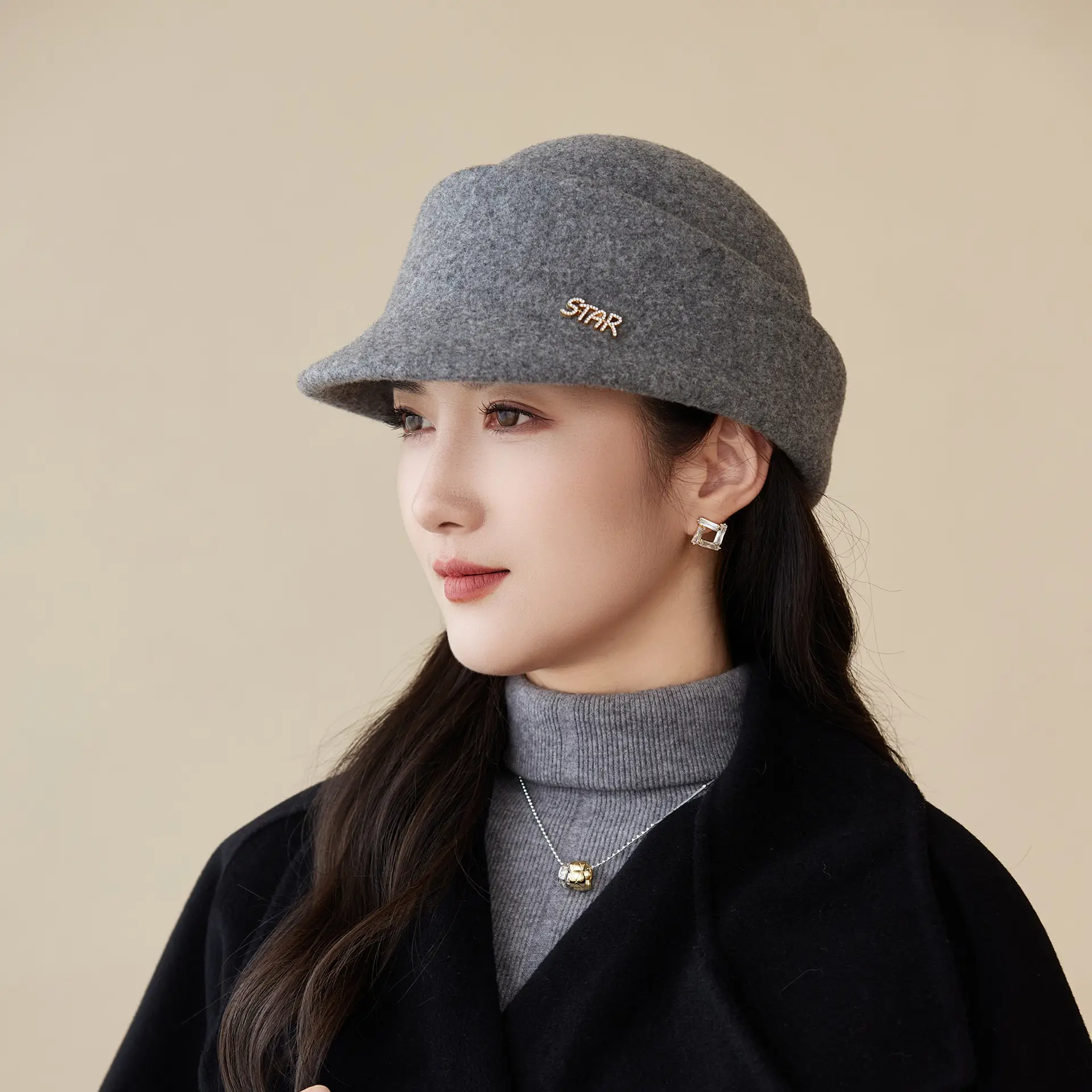 Women Woolen British Style Hat Winter Autumn Warm - Image 2