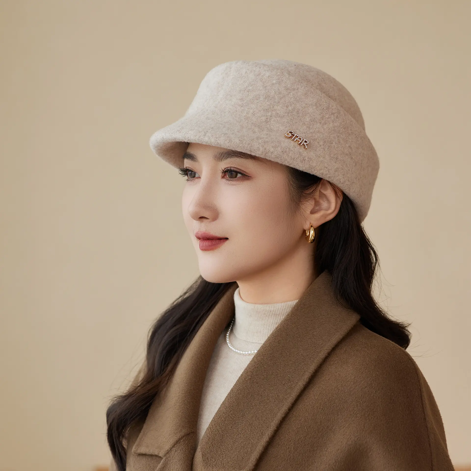Women Woolen British Style Hat Winter Autumn Warm - Image 5