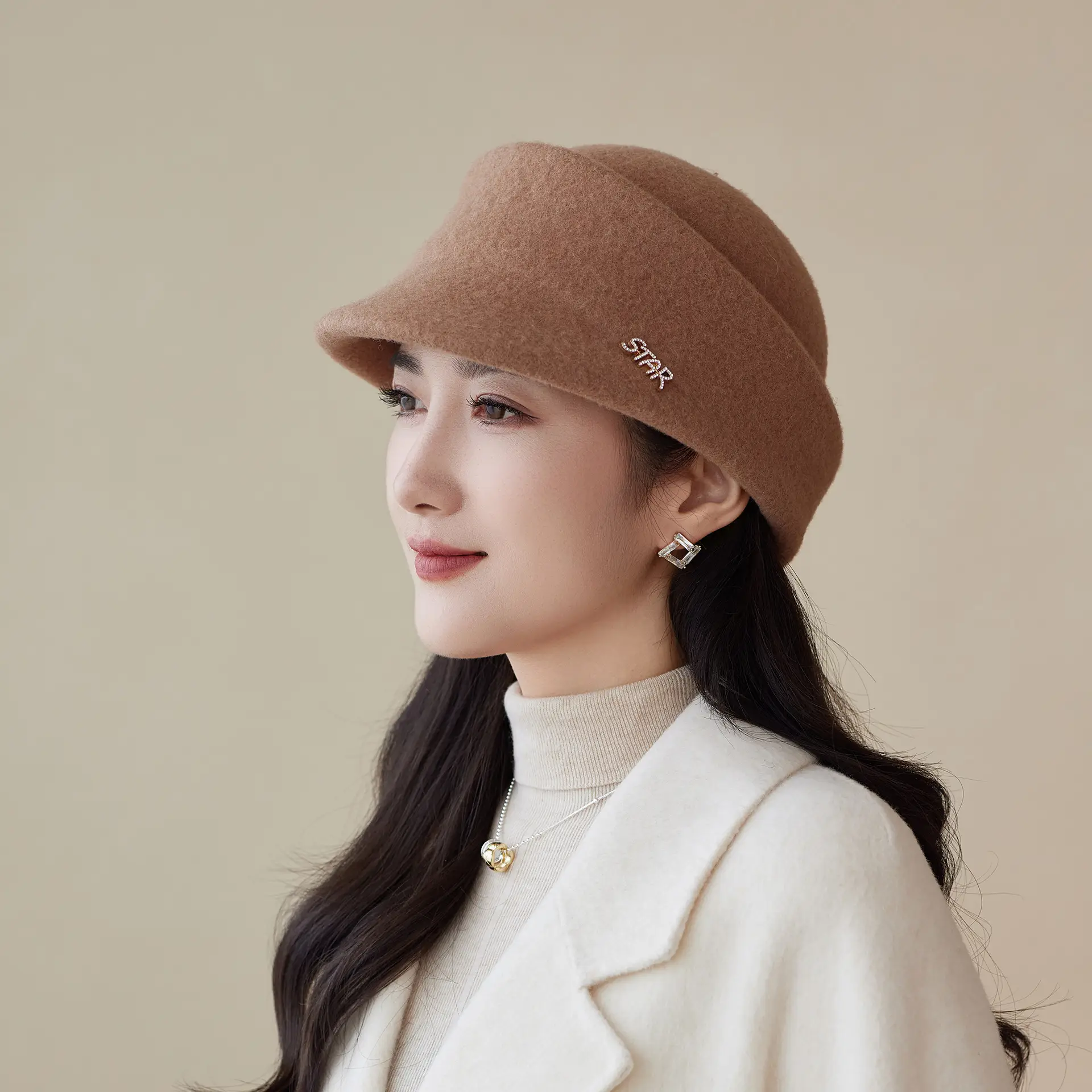 Women Woolen British Style Hat Winter Autumn Warm - Image 6