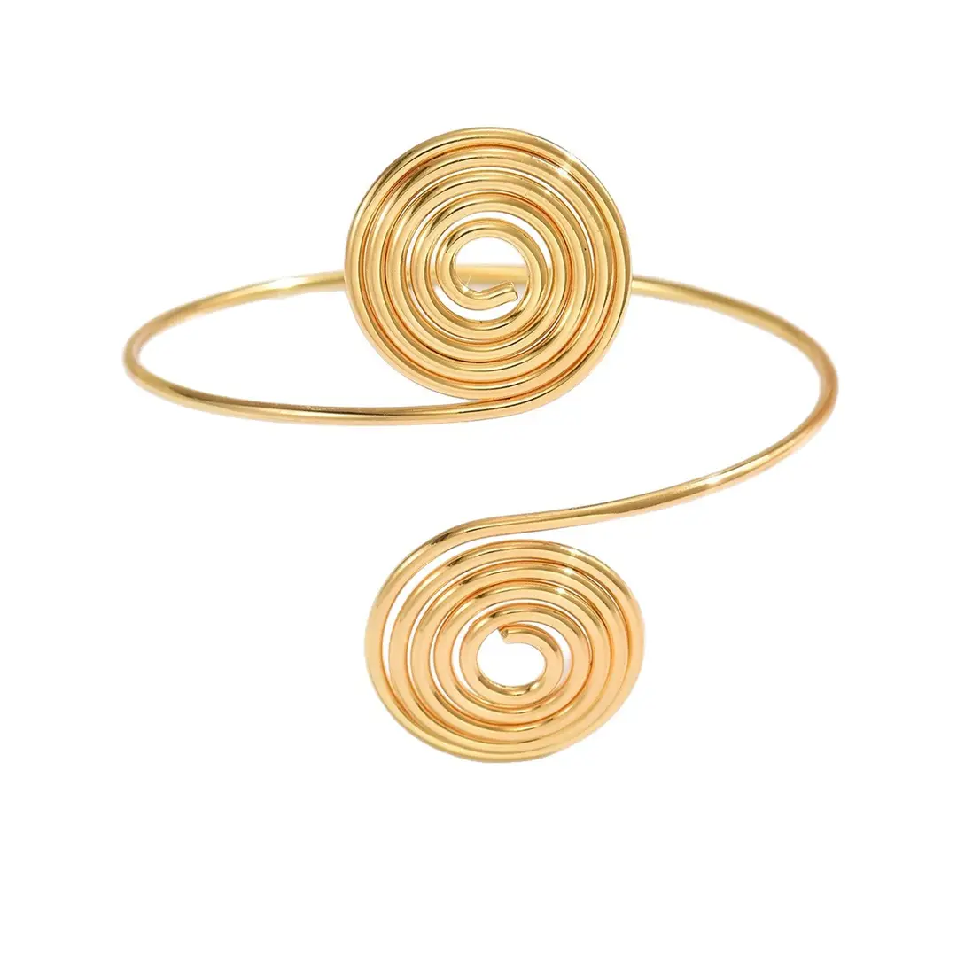 Cross-Border European and American Style Open Arm Bracelet, Fashionable and Trendy Niche Bracelet, Elegant and Sophisticated Minimalist Jewelry