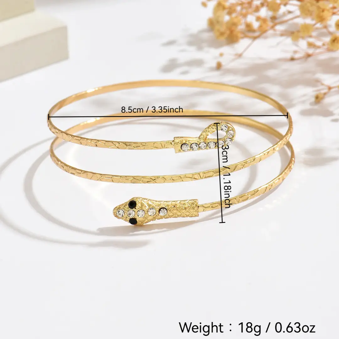 Cross-Border European and American Style Open Arm Bracelet, Fashionable and Trendy Niche Bracelet, Elegant and Sophisticated Minimalist Jewelry — feature 12