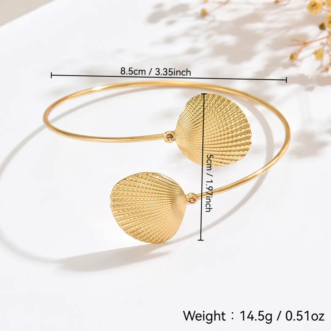 Cross-Border European and American Style Open Arm Bracelet, Fashionable and Trendy Niche Bracelet, Elegant and Sophisticated Minimalist Jewelry — feature 14