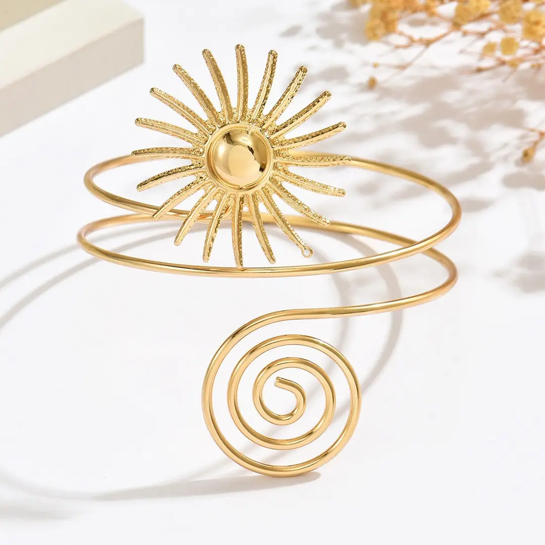 Cross-Border European and American Style Open Arm Bracelet, Fashionable and Trendy Niche Bracelet, Elegant and Sophisticated Minimalist Jewelry — feature 23