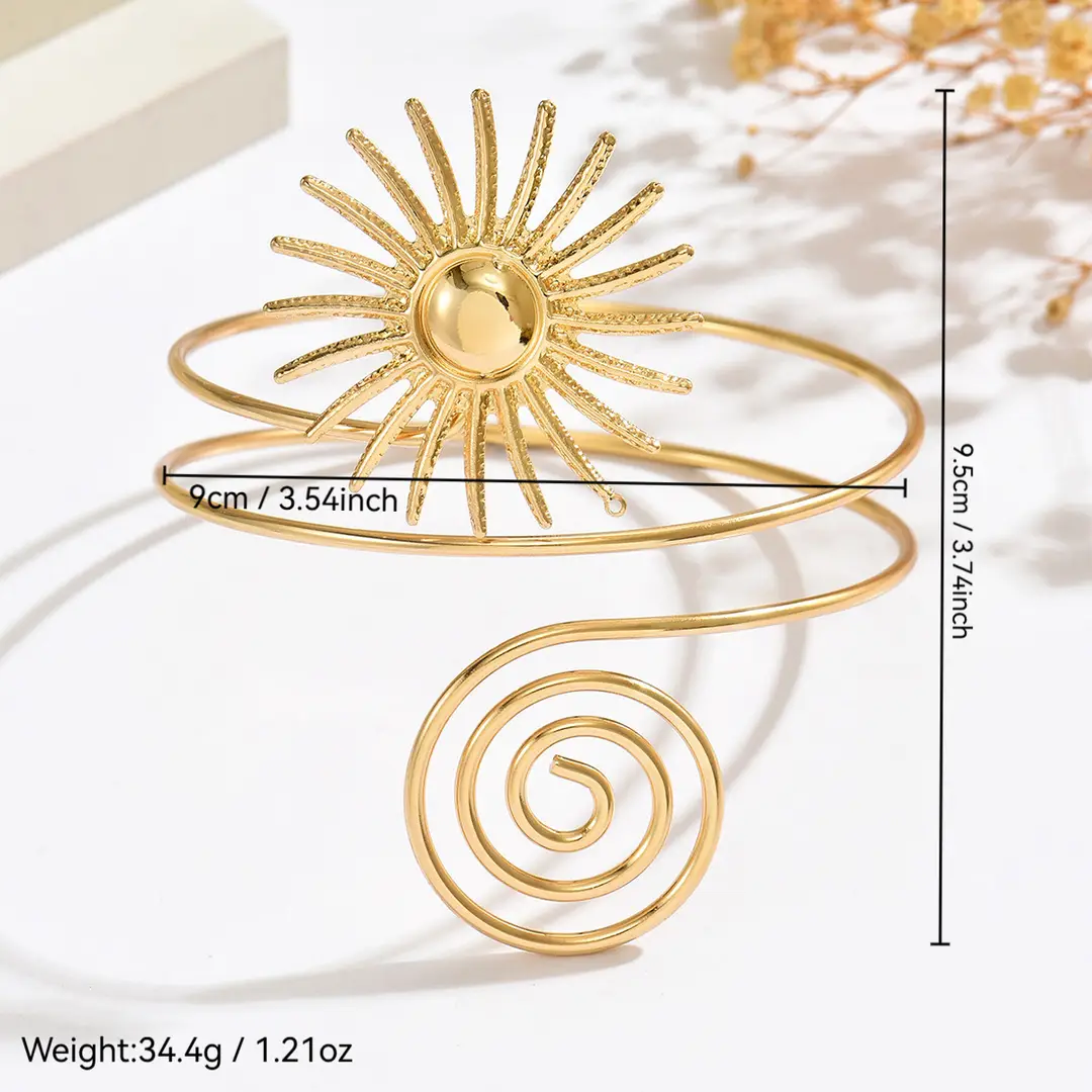Cross-Border European and American Style Open Arm Bracelet, Fashionable and Trendy Niche Bracelet, Elegant and Sophisticated Minimalist Jewelry — feature 24