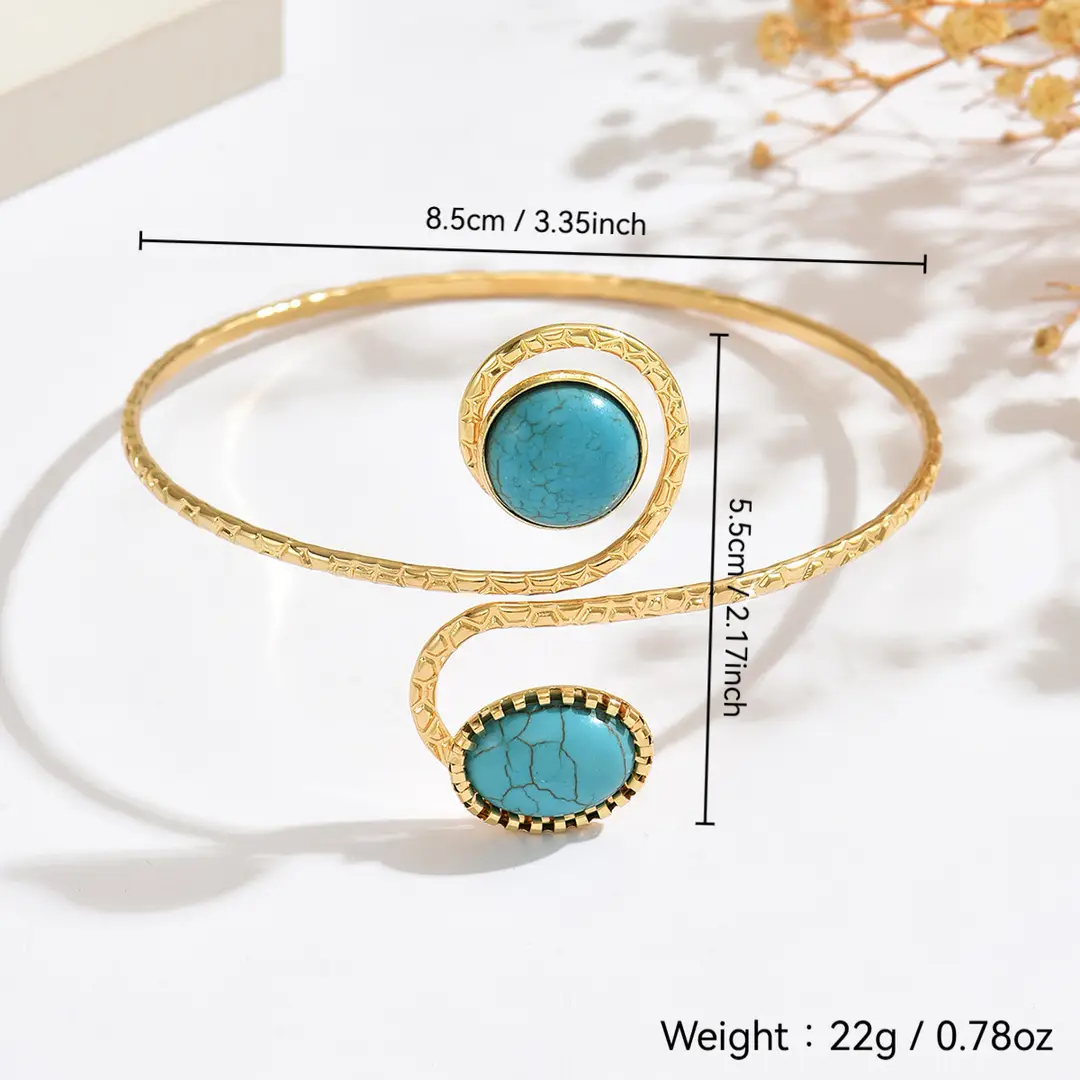Cross-Border European and American Style Open Arm Bracelet, Fashionable and Trendy Niche Bracelet, Elegant and Sophisticated Minimalist Jewelry — feature 32
