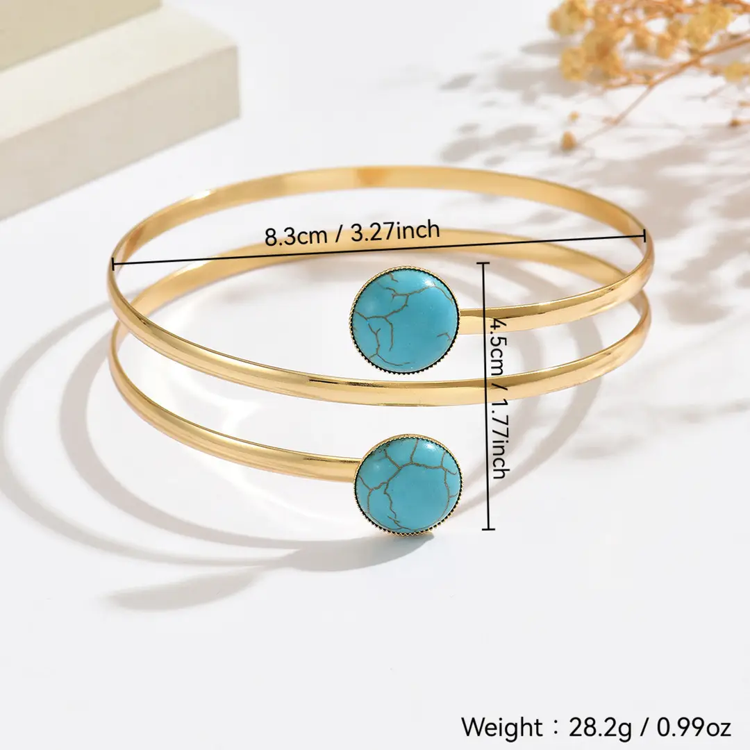 Cross-Border European and American Style Open Arm Bracelet, Fashionable and Trendy Niche Bracelet, Elegant and Sophisticated Minimalist Jewelry — feature 34