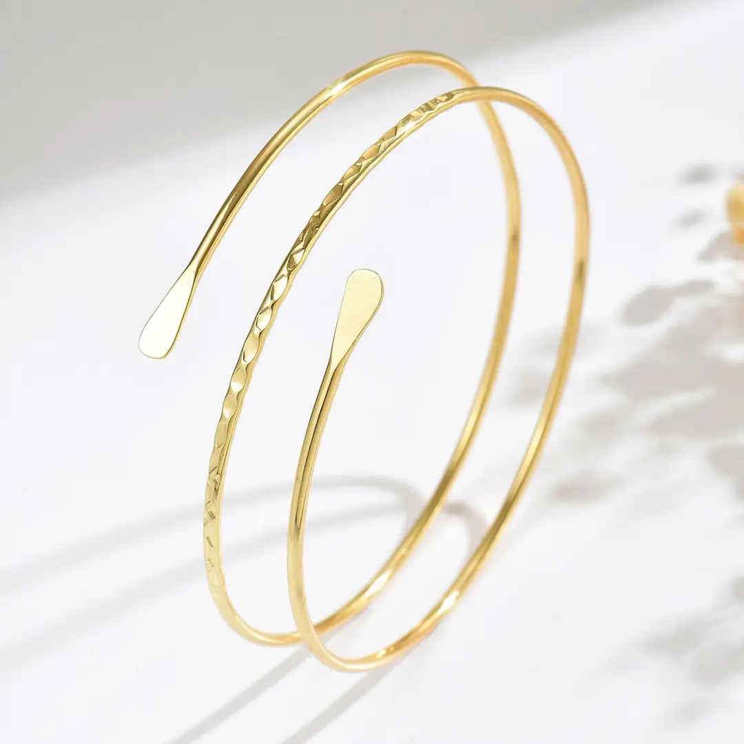 Cross-Border European and American Style Open Arm Bracelet, Fashionable and Trendy Niche Bracelet, Elegant and Sophisticated Minimalist Jewelry — feature 7