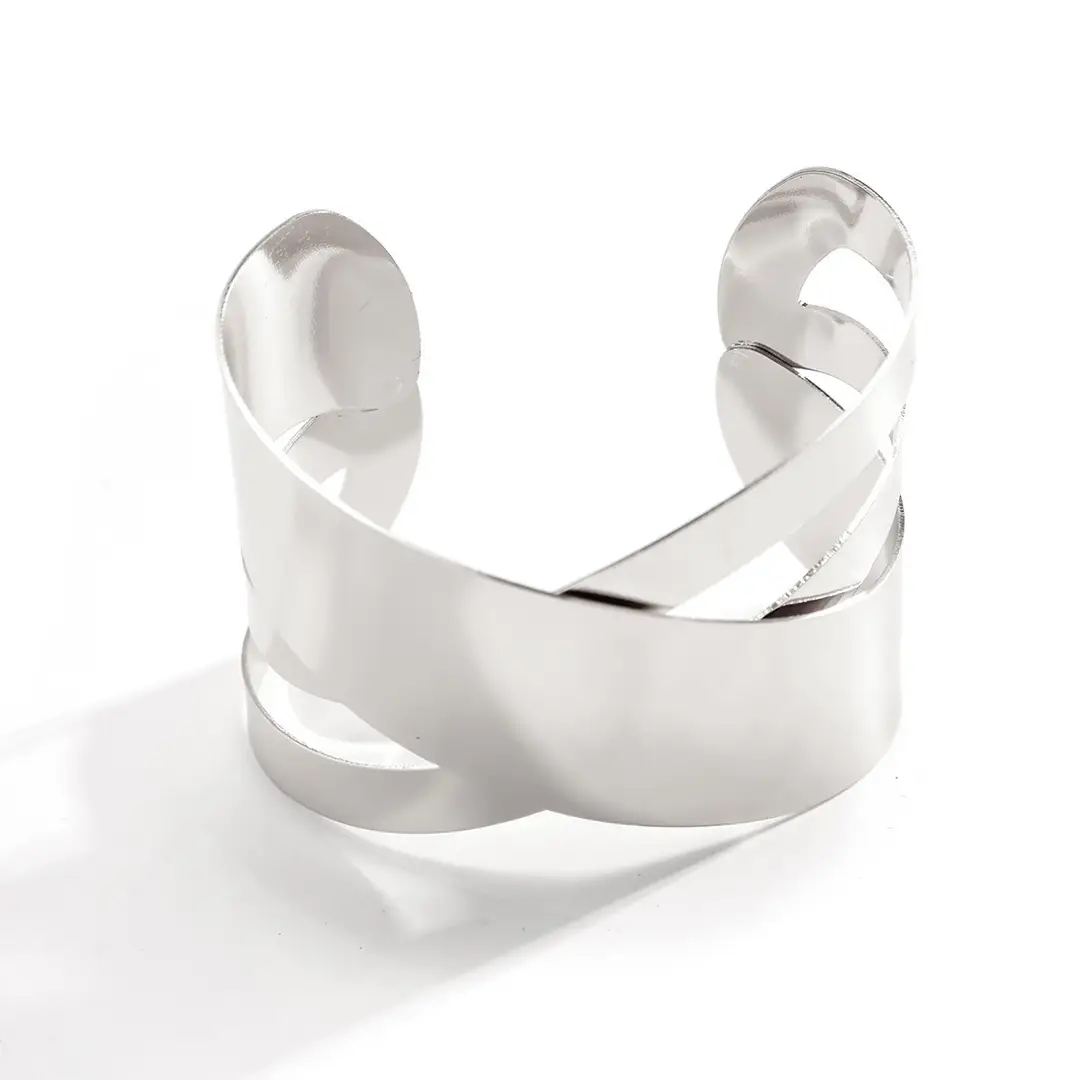 Cross-Border European and American Style Open Arm Bracelet, Fashionable and Trendy Niche Bracelet, Elegant and Sophisticated Minimalist Jewelry