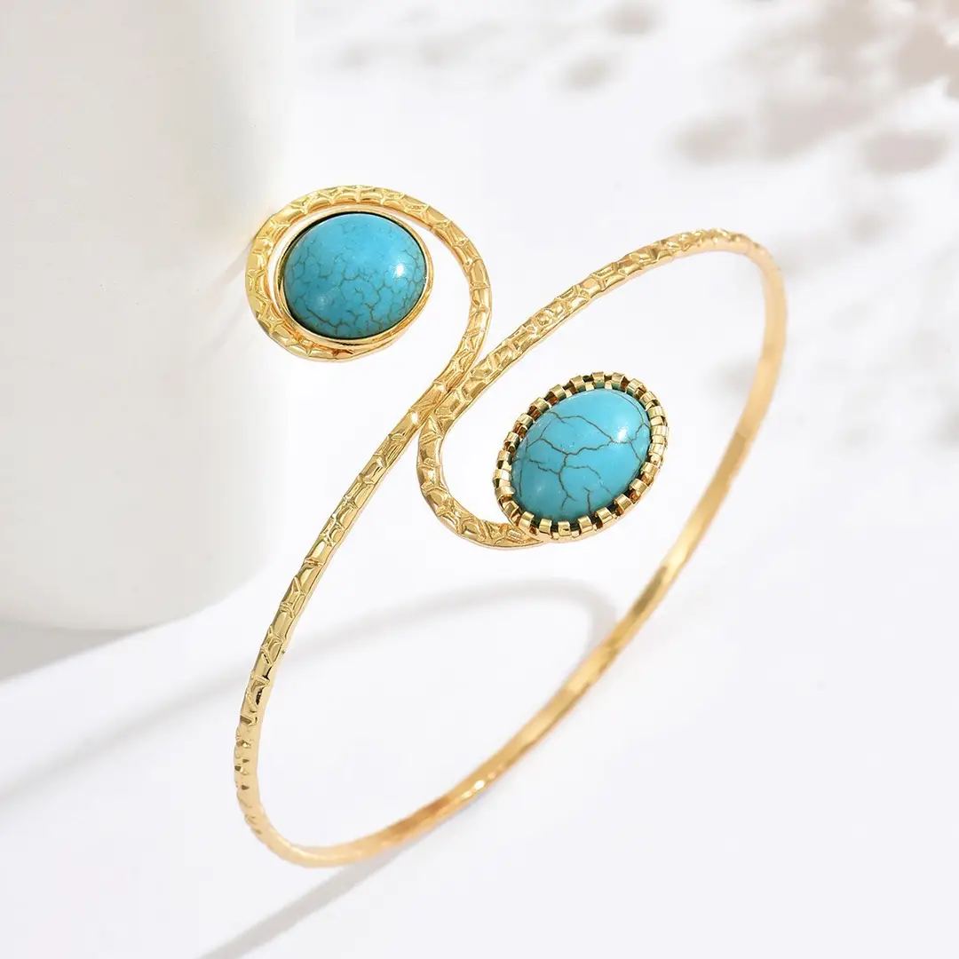 Cross-Border European and American Style Open Arm Bracelet, Fashionable and Trendy Niche Bracelet, Elegant and Sophisticated Minimalist Jewelry