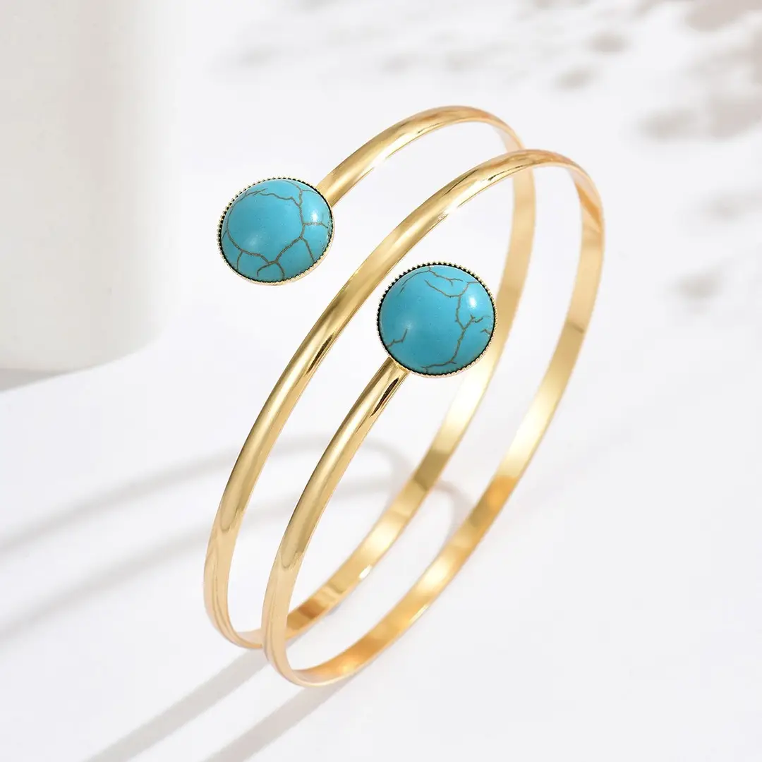 Cross-Border European and American Style Open Arm Bracelet, Fashionable and Trendy Niche Bracelet, Elegant and Sophisticated Minimalist Jewelry