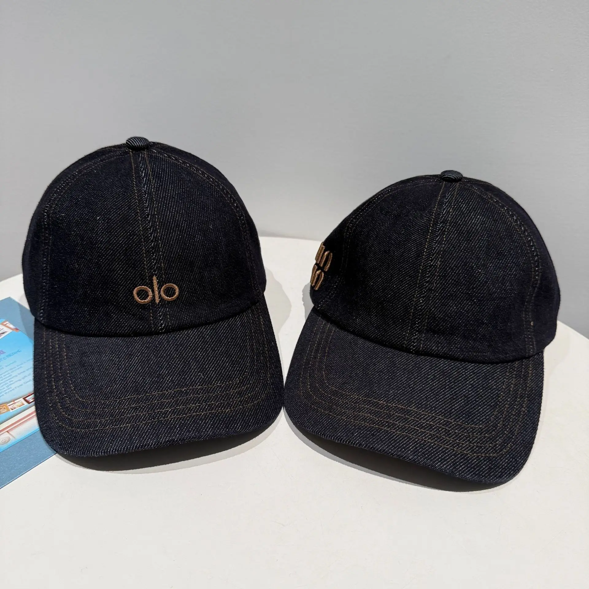 Men & Women Retro Embroidered Denim Caps - Image 4