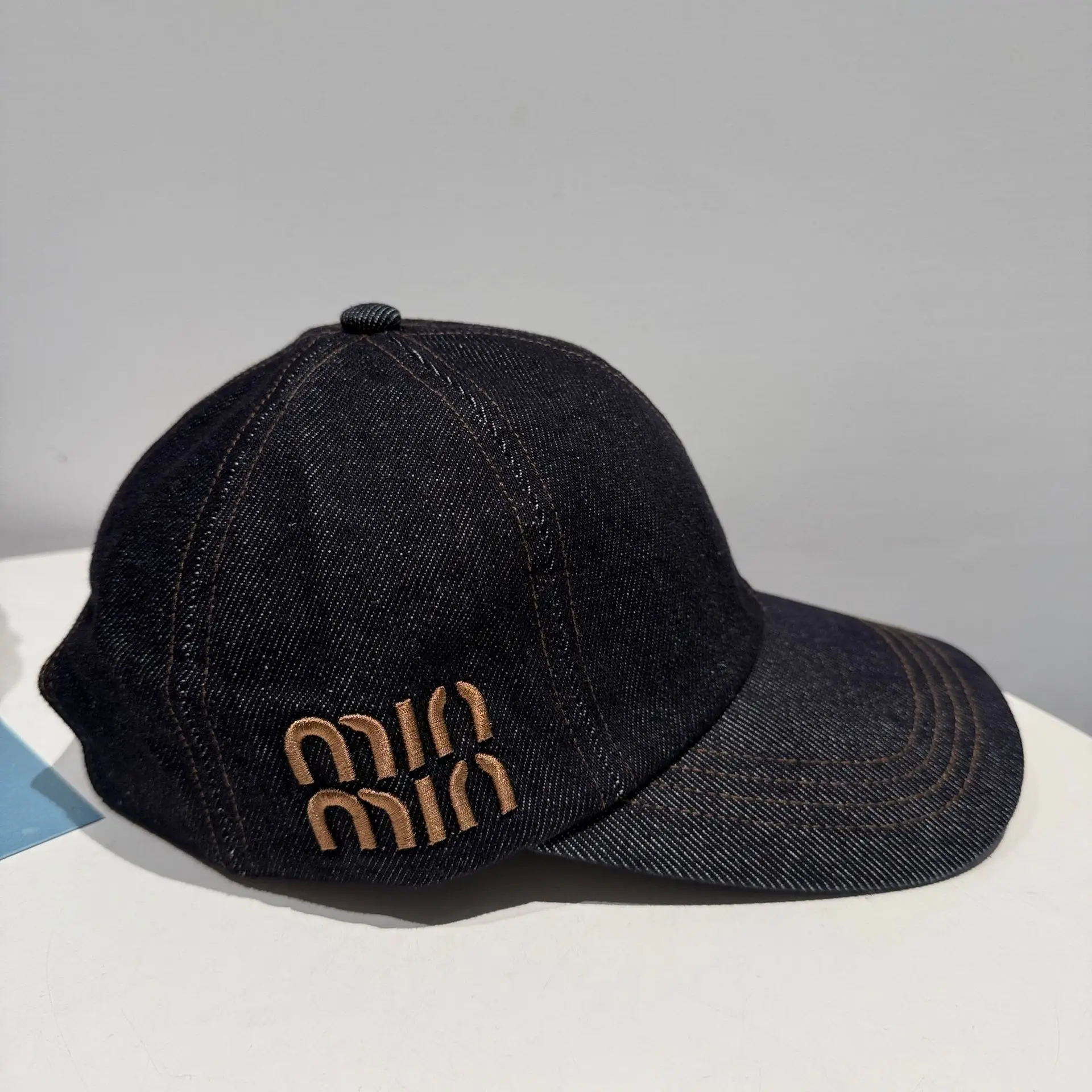 Men & Women Retro Embroidered Denim Caps - Image 2
