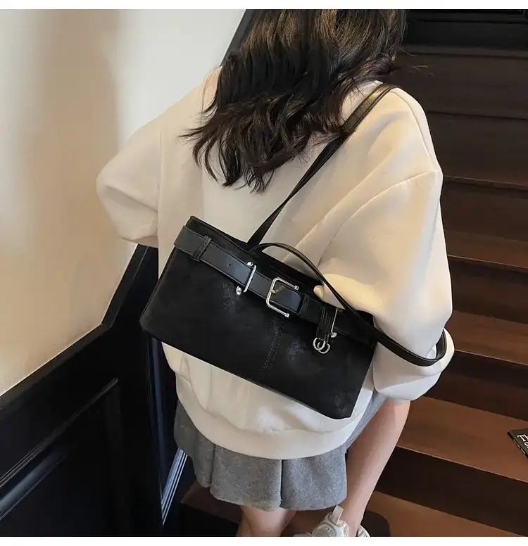 Black Crossbody Bag Women 2025 Trendy Leather Shoulder Bag — feature 24