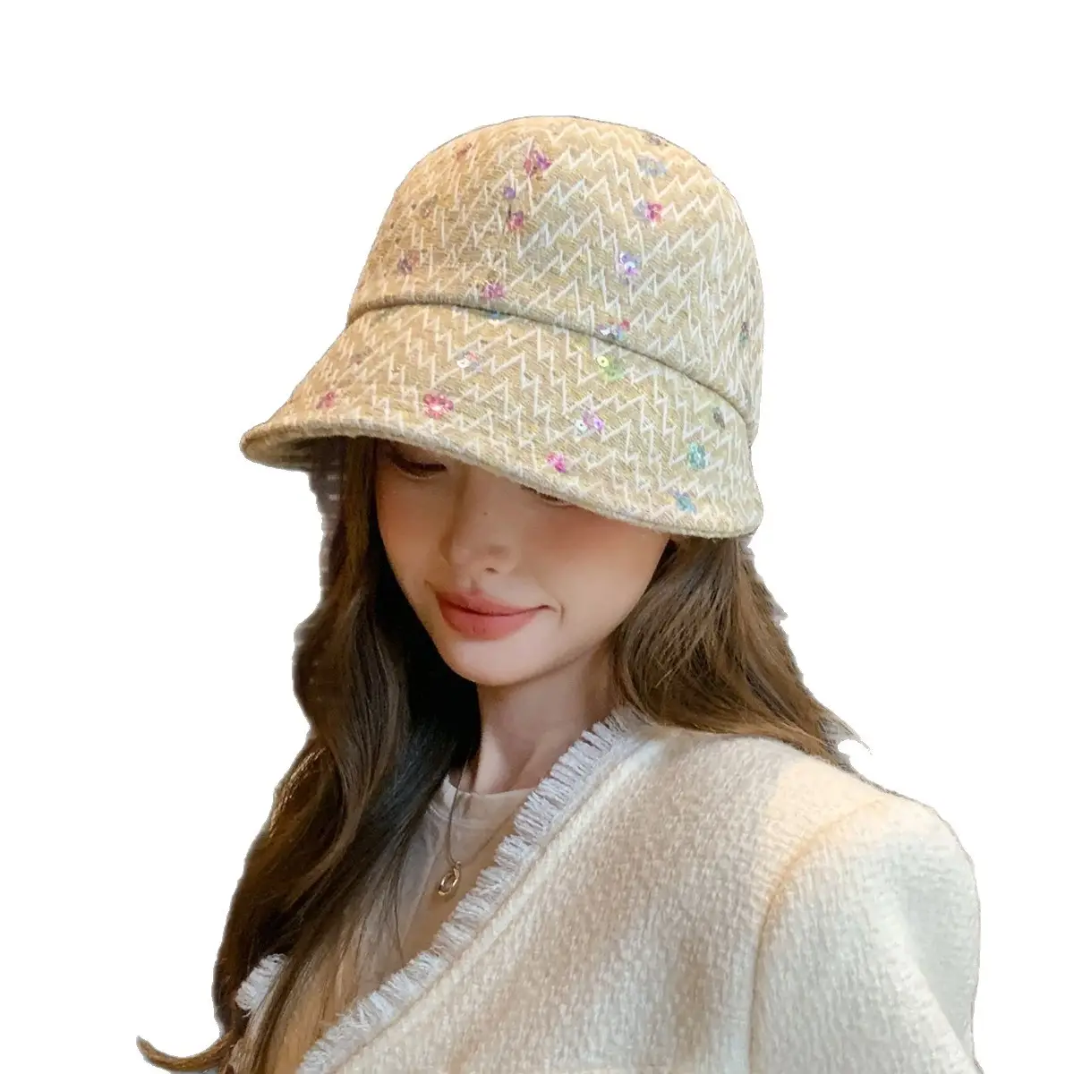 Korean Style Duckbill Cap with Colorful Print - Image 8