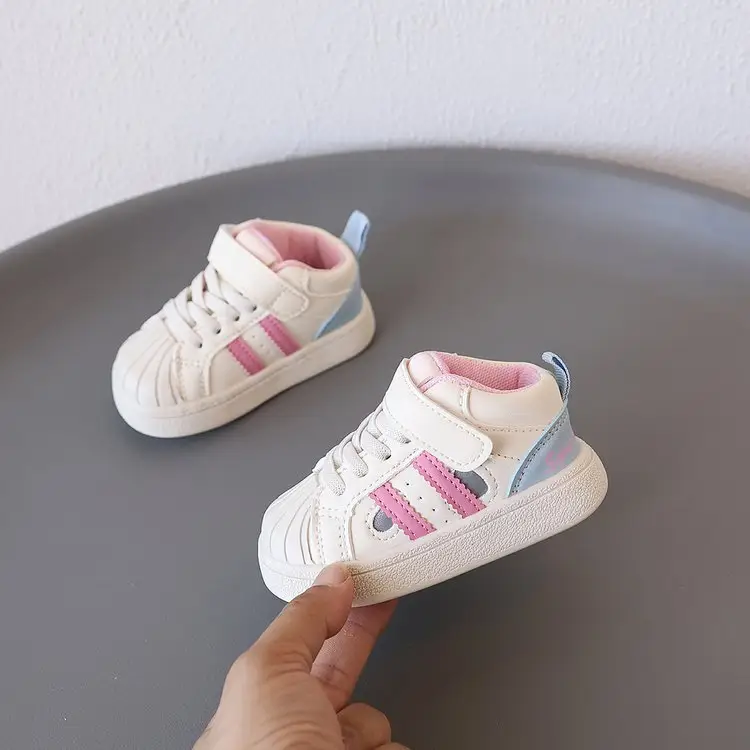Baby Girl's Fashionable Shell-Toe Shoes, Baby Shoes, Soft-Soled Toddler Shoes, Autum Boys' Fashionable Sports Sneakers