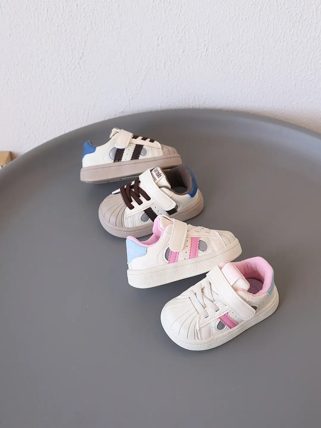Baby Girl's Fashionable Shell-Toe Shoes, Baby Shoes, Soft-Soled Toddler Shoes, Autum Boys' Fashionable Sports Sneakers — feature 1