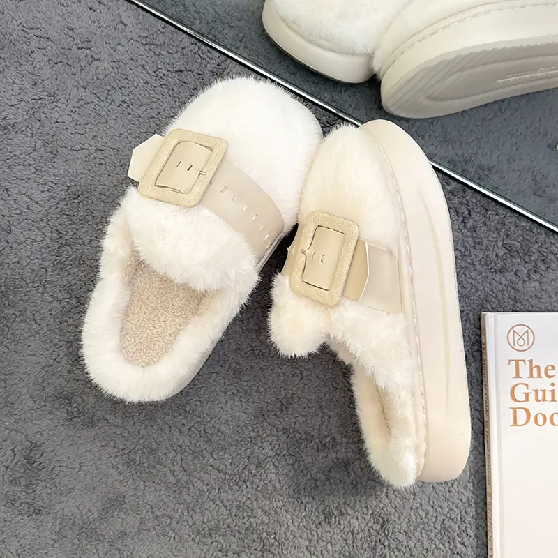 Cross-Border Furry Slippers for Women in Winter, Thick-Soled Plush Outer Wear, New Indoor Comfortable and Warm Slippers for Women Wholesale - Image 8
