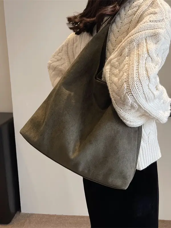 Retro Brown Leather Tote Bag for Women 2025 - Image 13