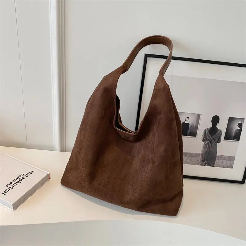 Retro Brown Leather Tote Bag for Women 2025 - Image 2