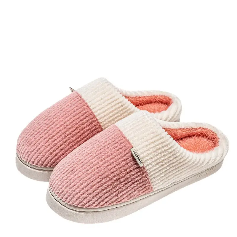 Autumn and Winter Cotton Slippers for Women, Winter Indoor Home Non-Slip New Style Warm Plush Household Toe-Cap Cotton Slippers - Image 10