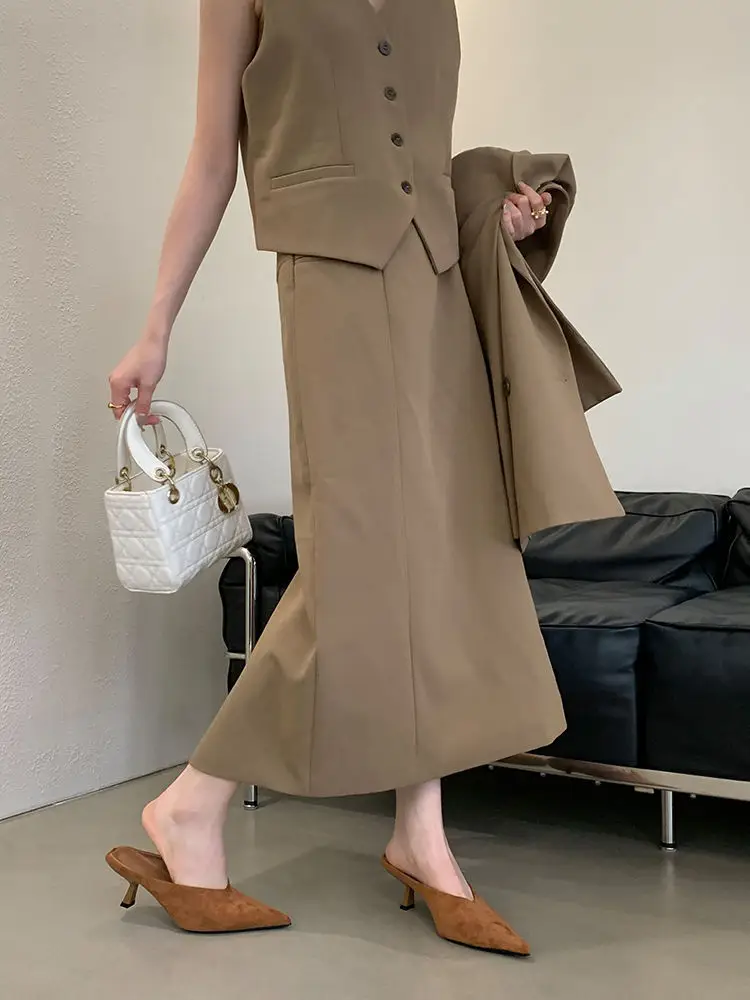 2026 Autumn New French Style Pointed Toe Suede Stiletto High Heels Women's Fashion Versatile Commuter Mules — feature 13