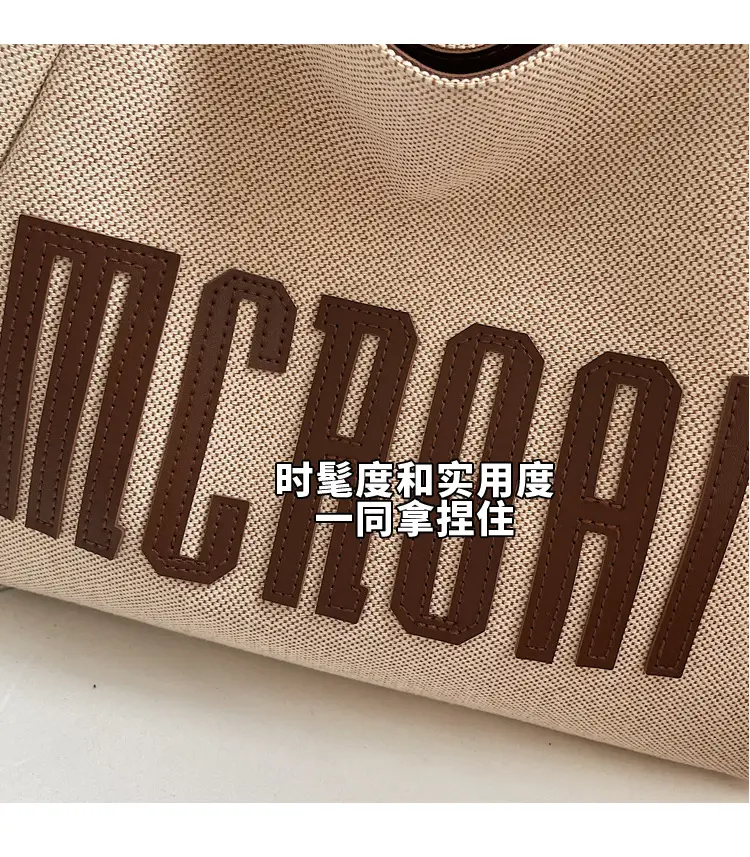 Women's Cross-Brand Canvas Tote Bag Large Capacity Fashionable Commuter Bag — feature 8