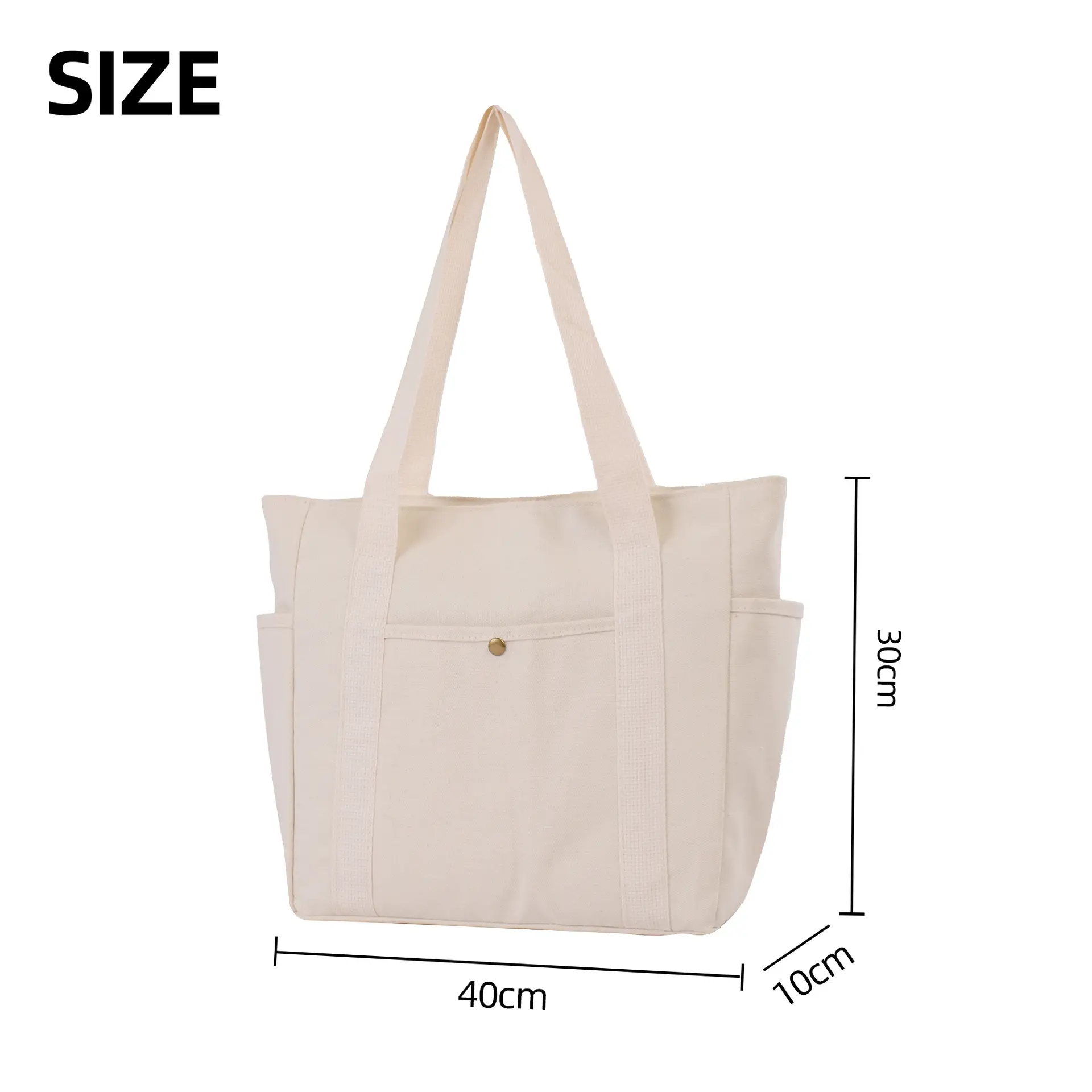 Canvas Tote Bag Large Capacity No Logo luggage and leather goods - Image 6